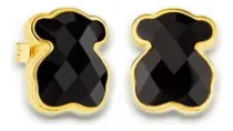 Comprar Aros Tous Ónix Facetado Baño De Oro 18kt Sobre Plata 1,5 Cm