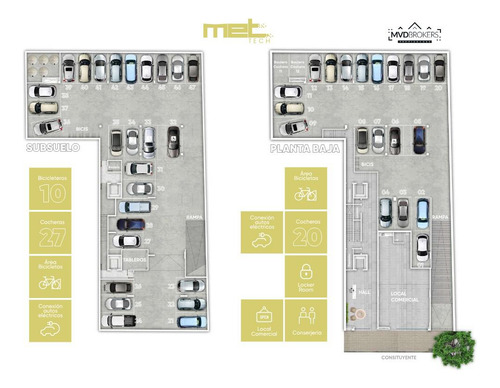 Imagen 14 de 16 de Met Tech - Venta Monoambiente - Cordón - Estrena 2025