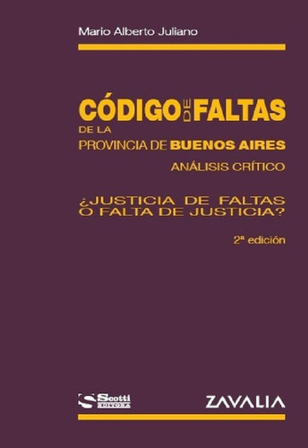 Libro - Codigo De Faltas De La Provincia De Buenos Aires. A