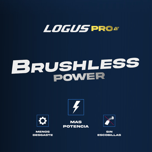 Taladro Percutor Logus 20v Brushless 10mm Bat + Maletín