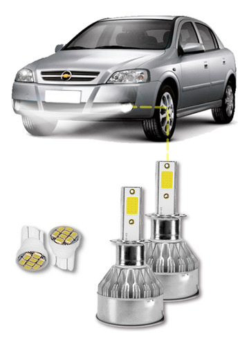 Kit Ultra Led Chevrolet Astra 2003/2012 20000 Lúmens 6500k