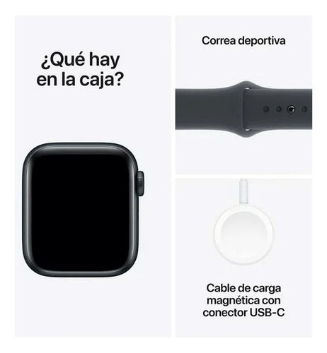 Apple Watch Se Gps 2nd Gen Medianoche 40 Mm Correa Deportiva Color Medianoche