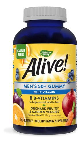 ¡la Naturaleza Esta Viva! Mens 50+ Gummy Multivitamins, For