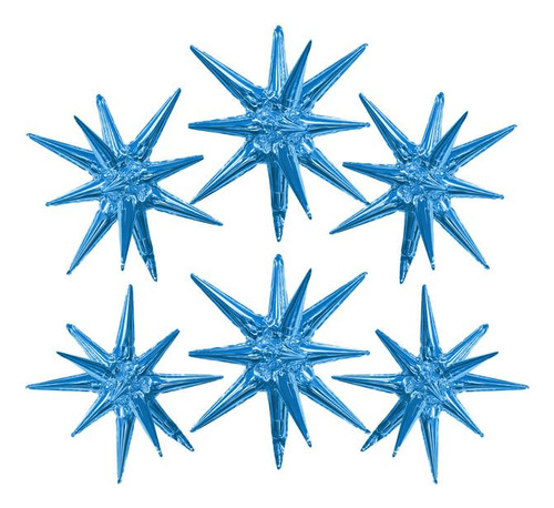 Globos De Papel De Aluminio Con Forma De Estrella Azul Real,