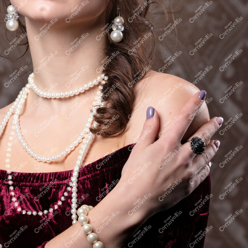 Collar Perlas Charleston Accesorio Vintage Disfraz