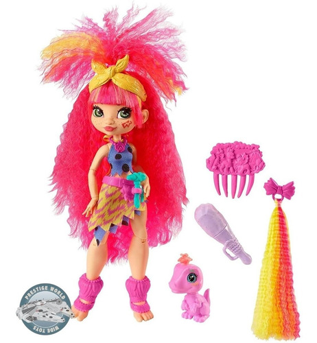 Mattel Cave Club Muñeca Prehistóricas Emberly Con Dino Nuevo