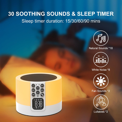 Reloj Despertador Con Altavoz Bluetooth Y Luz Nocturna Afexo