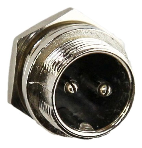 Conector Din Macho 2 Pin Chasis Metalico Microfono X 2u Htec