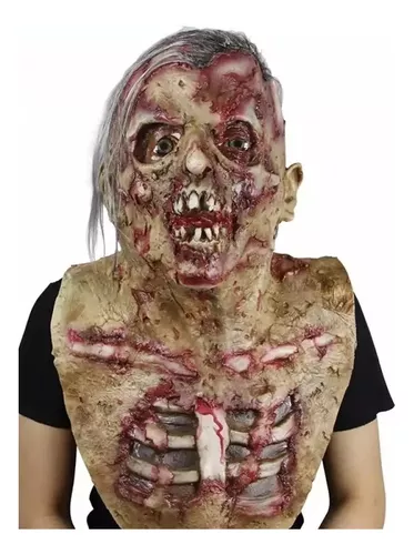 MÁSCARA LATÉX REALISTA FANTASIA HALLOWEEN ZUMBI ADULTO - NIPONCOSPLAY