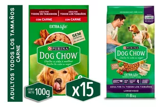 Dogchow Adulto Mayor 8kg + Dogchow Adulto Carne (x15)