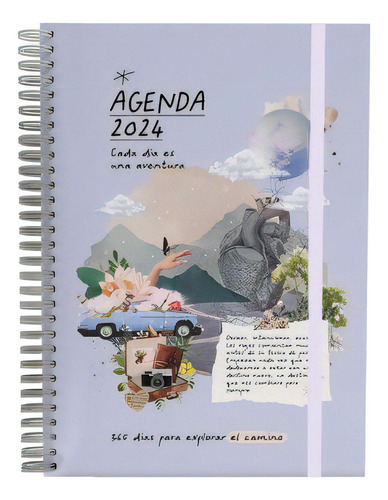 Agenda 2024 - Fera - A5 Semanal - Collage - Anillada Color De La Portada Multicolor