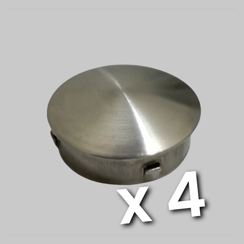 Tapas De Acero Inoxidable Para Tubos 2puLG X1,50mm (4 Pzas)