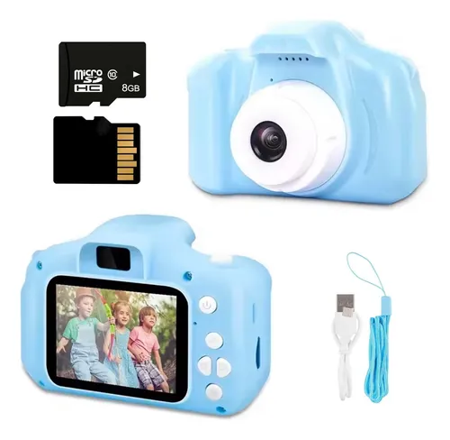 Cámara De Fotos Y Videos Infantil Instantanea + Micro Sd 8gb