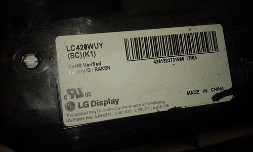 Pantalla Display Tv 42pfl3615 LG Philips Lcd