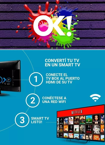 Convertidor Tv Box Android Hdmi Full Hd Led Tv A Smart Tv