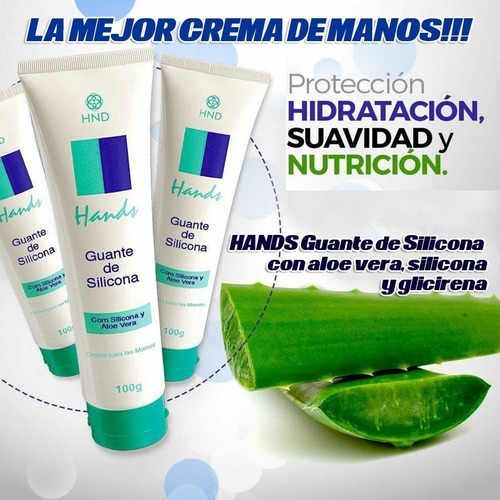 La Original Crema Para Manos Guante De Silicona Con Aloe Hnd