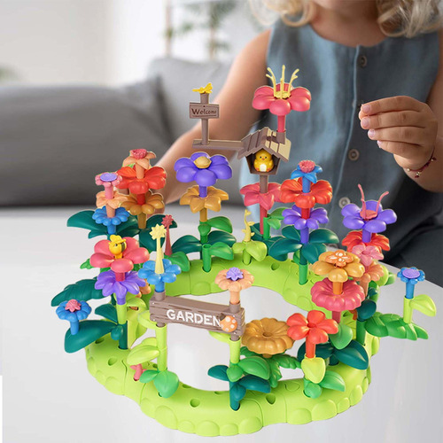 Juego De Bloques De Flores En Crecimiento 93 Piezas