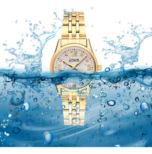 Reloj Zoea Ez8085-j Niñas Acero Dorado 30m Resistente Agua