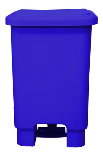 Lixeira Plástica Retangular Com Pedal 25 Litros - Azul
