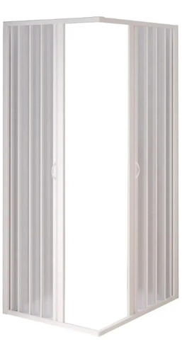 Mampara Plegable Pvc Esquinero En L 1.30 X 1.60 Blanca Ducha