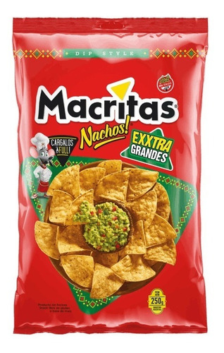 Nachos Macritas Extra Grandes X3 Paquetes De 250g 