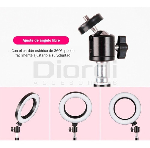 Imagen 5 de 8 de Kit Anillo Aro Luz Led 30cm Iluminación Video Profesional