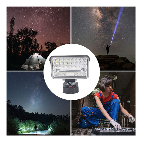 Luz De Trabajo Led De Emergencia, 144 W, 7200 Lm, Portátil