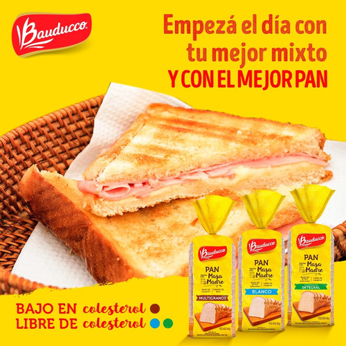 Pan Bauducco Masa Madre Integral 400g Importado