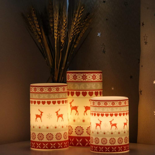 Velas Led Parpadeantes Sin Llama A Bateria Diseño Navidad 3