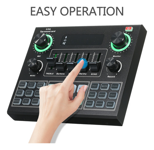 Tarjeta De Sonido V9 Live Con Acompañamiento O Mezclador Bt