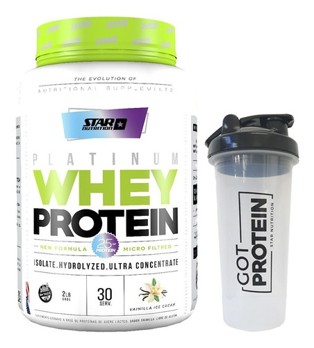 Premium Whey Protein Star Nutrition X 2 Lb + Vaso Mezclador