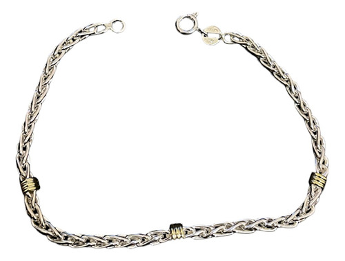 Pulsera Maciza Espiga Redonda Gruesa Plata925