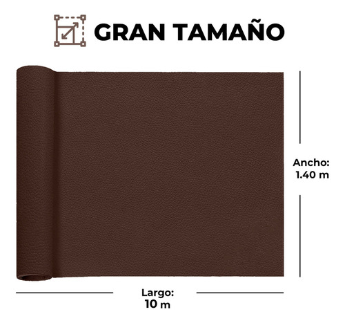 Tela jazz vinipiel Be Brandless rollo 1.40m x 10m para tapizar muebles salas color chocolate diseño de la tela lisa