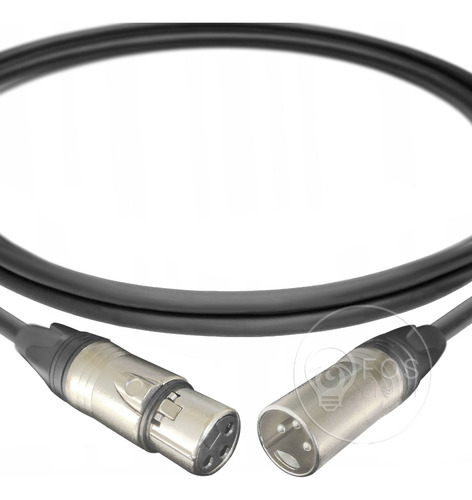 Kit 6 Cabos Dmx 1,5 Metros Xlr Macho/ Fêmea Canon Iluminação