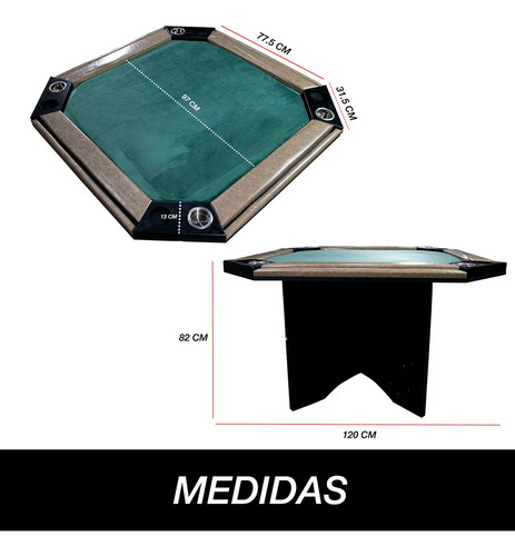 Mesa De Ajedrez Profesional Con Accesorios 1.2m X 1.2m Mdf