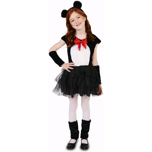 Disfraz Para Niña Oso Panda Talla Large Halloween 