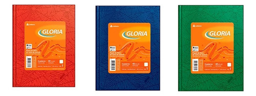 3 Cuaderno Gloria Tapa Dura X 42 Hojas Rayadas 