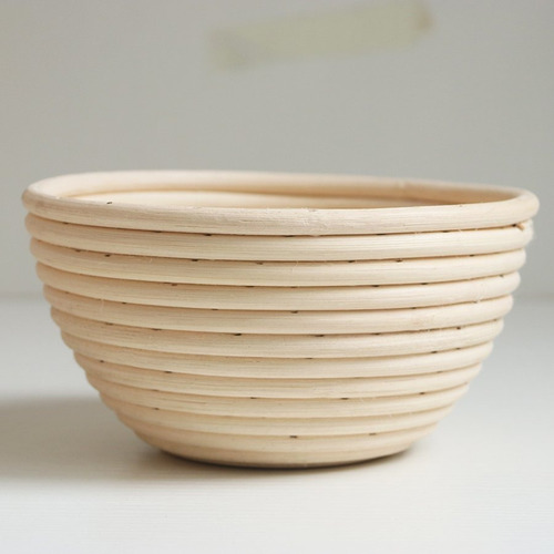 Imagen 4 de 10 de Banneton Redondo De Ø23 X 8.5cm - Cesta De Rattan - Cukin