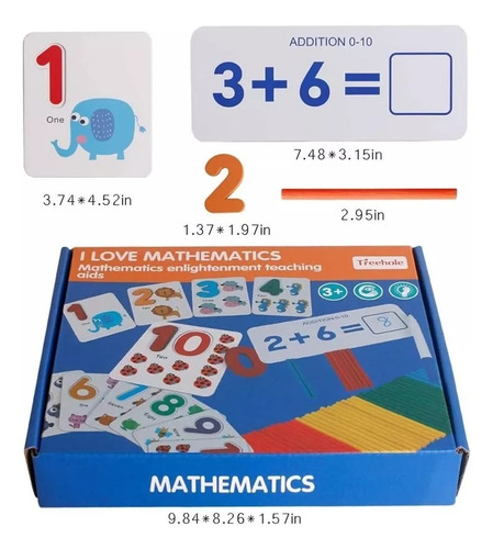 Juego De Madera Didactico Aprender Matematica Sumar Y Restar
