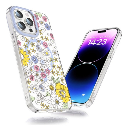 Funda Temática De Flores Para iPhone 15/14/13/12