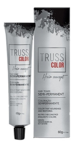 Kit Tinte Truss Professional  Colores truss Truss color semipermanente tono 7.0 rubio medio para cabello