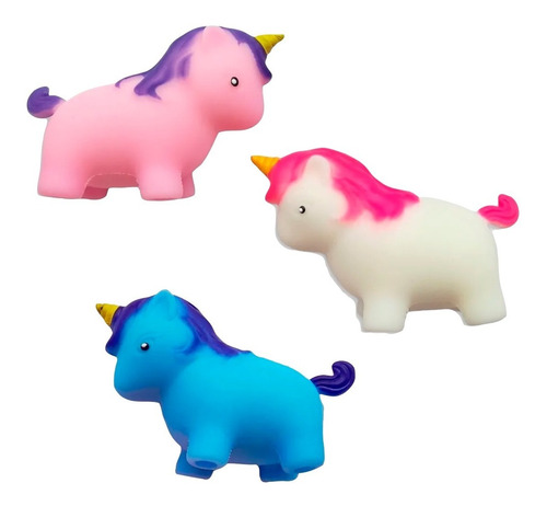 Imagen 1 de 3 de Squishy Unicornio Soft Colores Toy Apretable Antiestrés