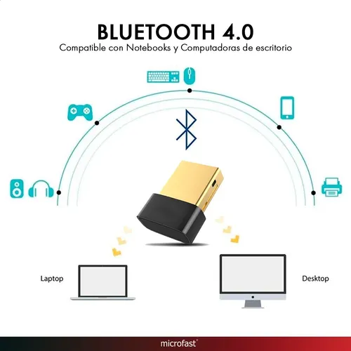 Adaptador Bluetooth PC 4.0 USB Receptor Inalámbrico