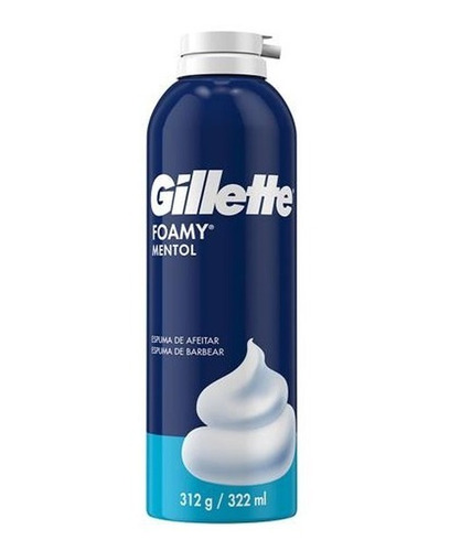 Espuma De Afeitar Gillette Foamy Menthol 312g