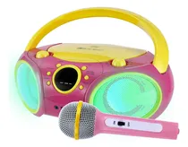 Comprar Hplay Np030ab-yp - Sistema De Karaoke Portátil, Reproductor De Cd Portátil Con Bluetooth Para Radio Estéreo Am Fm, Conector Para Auriculares, Karaoke Portátil Compatible Con Ca O Funciona Con Pilas