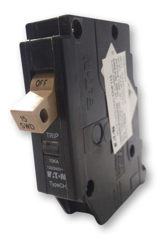 Interruptor Termomagnético 1 Polo 15amp, 120/240v, Eaton 1pz
