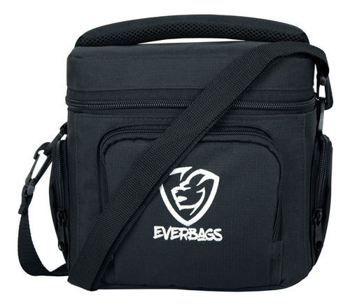 Imagem 3 de 6 de Bolsa Térmica Fitness Master Marmita Preto Branco Lancheira