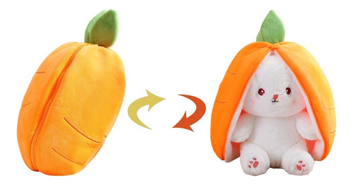Peluche Conejo Pascua Kawaii Zanahoria Y Frutilla 25cm Zanahoria