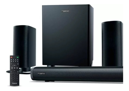 Home Theater Soundbar Polaroid 5.1 200w Potencia Color Negro