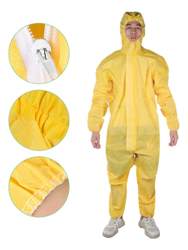 Traje Protector 3085t Amarillo Antiestático Químico